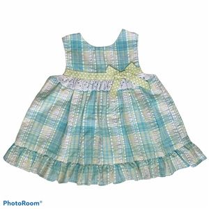Sophie Rose Seersucker Plaid Print Dress